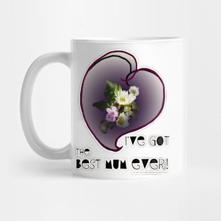 wildflower, Best Mum EVER! heart quirky Mug